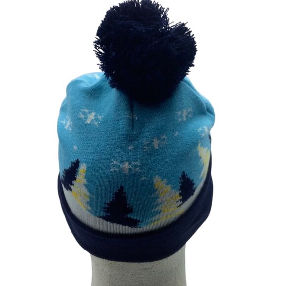 Let it Snow Snowmen Holiday Pom Winter Beanie LED Lights NWOT NEW One Size - Picture 3 of 6